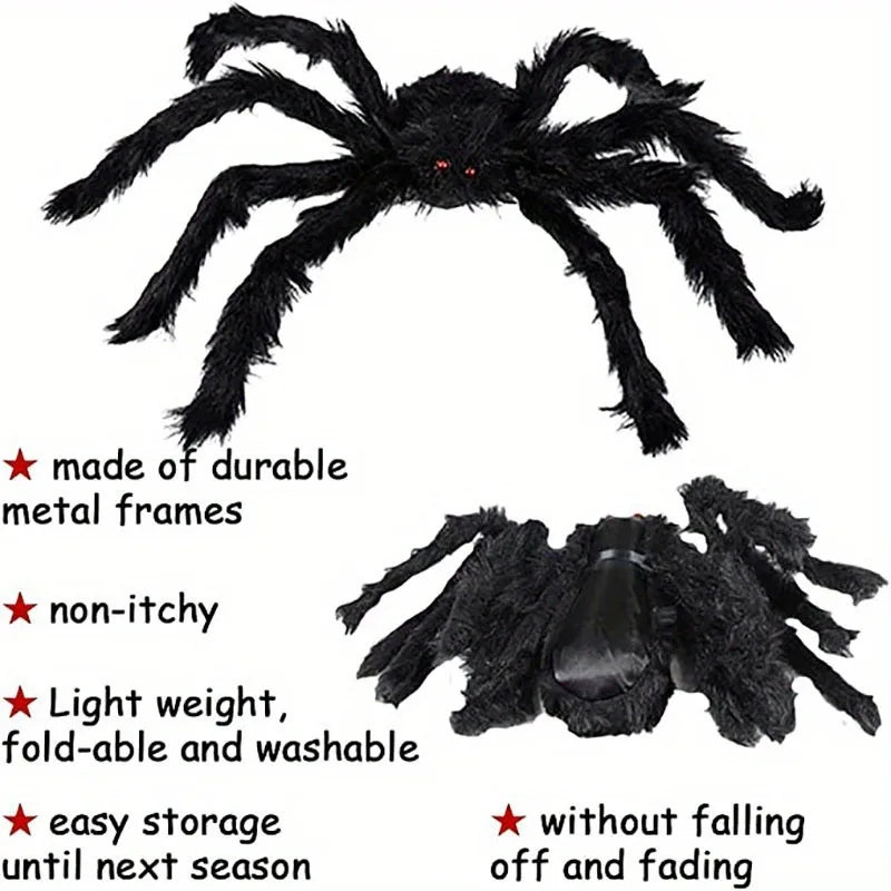 Araña Negra Gigante de 2 Metros