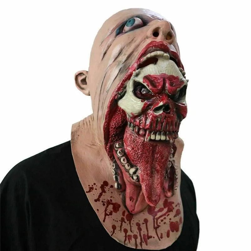 Máscara Realista de Calavera Sangrienta