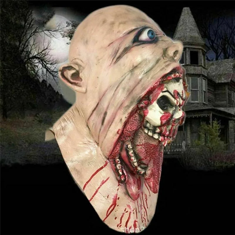 Máscara Realista de Calavera Sangrienta